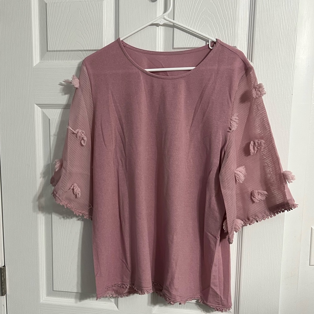 Blouse 3/4 sheer sleeves